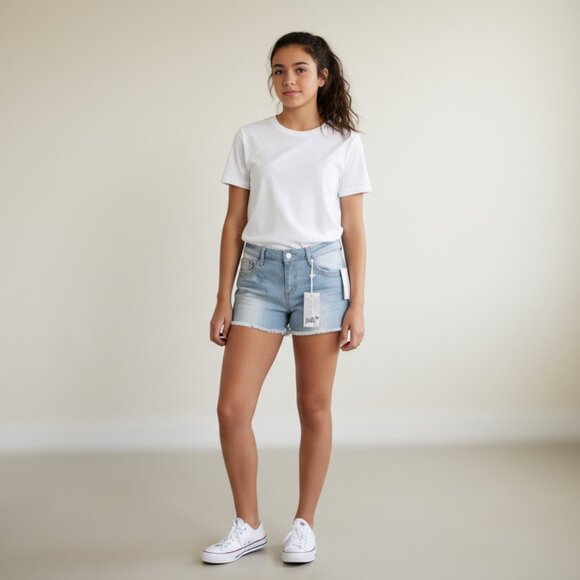 Jolt Light Wash Denim Shorts – Juniors Size 13, NWT - Picture 1 of 6